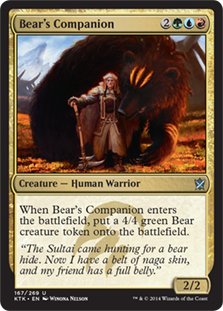 MTG 4x Bear's Companion (Uncommon)