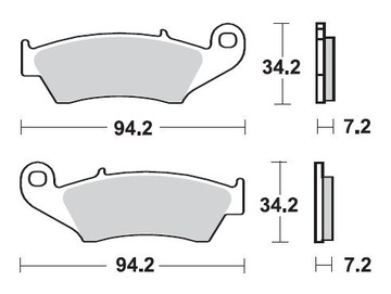 Колодки SBS KAWASAKI KX 125 250 500 KXF 450 KLX 650