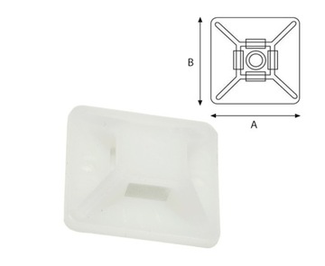 самоклеящийся держатель для кабеля ленты 19х19 100 шт.