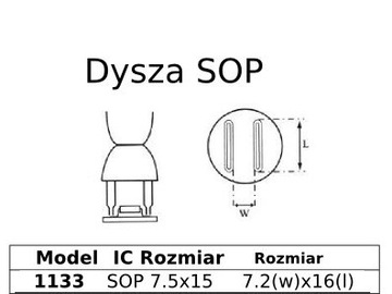 Паяльная насадка для станции HotAir SOP 7,5x15 1133