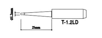 Наконечник для плоского паяльника 900M-T 1.2LD