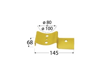 Соединитель круглой балки fi 80 fi 100 LBO2 68x145