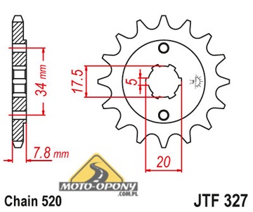 Комплект привода Honda VT 125 SHADOW Супер цепь.