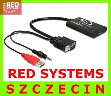 Адаптер разблокировки HDMI - VGA Audio Konwenter Щецин