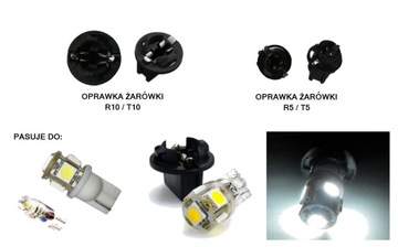 Патрон лампы R10 T10 W5W R5 T5 W2W LED