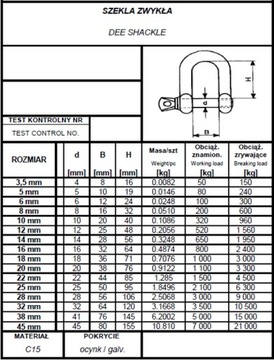 SZEKLA PROSTA OCYNK 14 MM - 1 szt. ATEST !