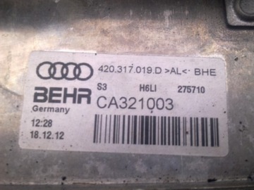 AUDI R8 2012R CHLADIČKA OLEJE PŘEVODOVKY 420317019D