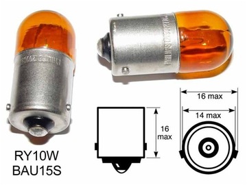 NARVA ŻARÓWKA RY10W 12V BAU15S POMARAŃCZOWA 2 SZT.