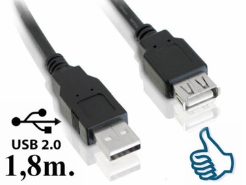 УДЛИНИТЕЛЬ USB ТИПА A «МАМА-ЖЕНЩИНА» СЕМЬ — 1,8 М