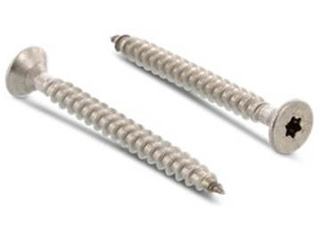 ВИНТЫ ДЛЯ ДЕРЕВА TORX 4x30 КОНИЧЕСКИЕ, НЕРЖАВЕЮЩИЕ, 100 ШТ, МЕБЕЛЬ