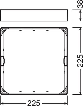 Ramka do panelu LED DOWNLIGHT Slim SQ210 LEDVANCE