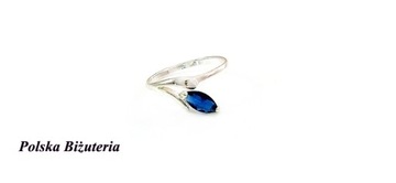 Красивые серебряные серьги с сапфирами (925).