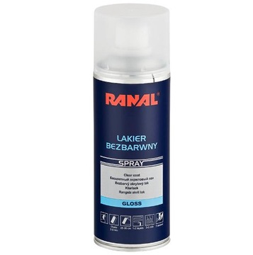 Ranal - Lakier bezbarwny w sprayu 400ml Połysk