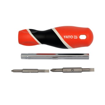 Отвертка с двумя двухсторонними сменными битами YATO.