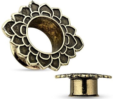 TRIBAL ANTYCZNE ZŁOTO PLUG TUNEL TUNELE 10 mm
