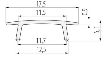 ZESTAW PROFIL LED ALU 2M + KLOSZ + ZAŚLEPKI GTV