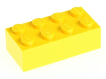 LEGO Klocek zwykły 2x4 3001 300124 żółty - 4 szt.