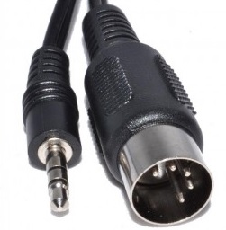 Kabel DIN 5p - mały Jack 3,5 stereo 2,5m (0421)