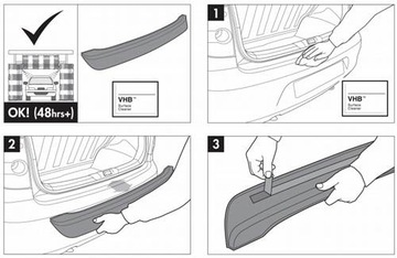 ЗАЩИТНАЯ НАКЛАДКА БАМПЕРА CITROEN C4 GRAND PICASSO 2006-2013 гг.