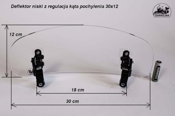 Дефлектор мотоцикла, обтекатель лобового стекла, DARKOJAK 30x17
