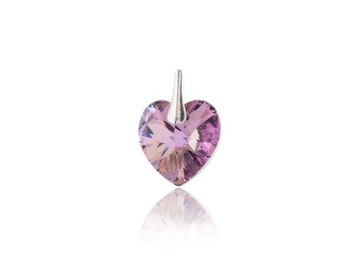 Zawieszka srebrna serce SWAROVSKI Engelke fiolet