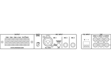 MONACOR PA-324 - микшерный усилитель PA, моно