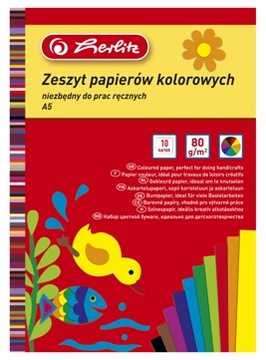 PAPIER KOLOROWY HERLITZ A5 10 KARTEK