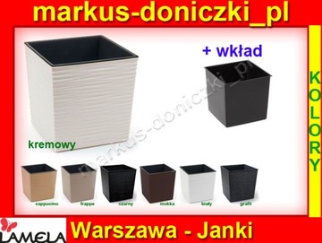 Цветочный горшок Juka Dłuto 19x19 h19,5 + вставка