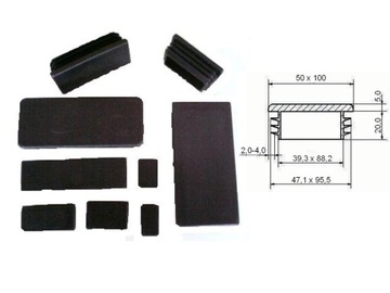 Zatyczka zaślepka daszek nasadka 50x100