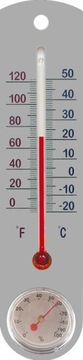 TERMOMETR ZEWNĘTRZNY HIGROMETR SREBRNY 0253