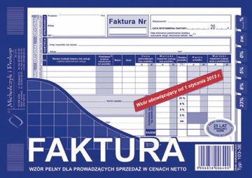 Faktura VAT netto A5 MICHALCZYK 103-3E 1+1 kop 80k