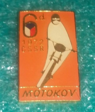 ЗНАЧОК СОРЕВНОВАНИЙ ПО МОТОКРОССУ 6-ДНЕВНАЯ ПРАГА 1972 г.