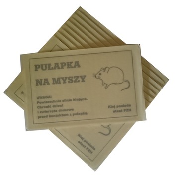 łapki lepy łapka LEP myszy pupałka KLEJOWA 10szt