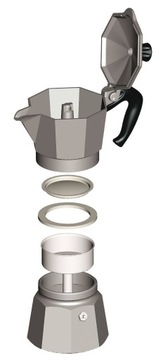 Кофеварка Bialetti Moka Express классическая 150 мл, 3 чашки