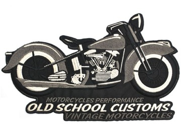 Нашивка на мотоцикл, чоппер в подарок Old School