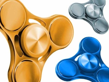 CHS HAND SPINNER FIDGET METALOWY POTRÓJNY GYRO PL