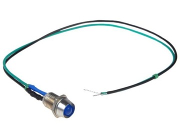 DIODA LED kontrolka 5mm 24V z przewodem NIEBIESKA