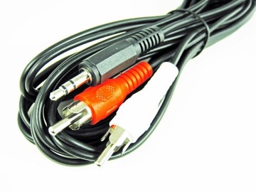 kabel przewód jack 3,5 / 2 rca chinch 3,0m