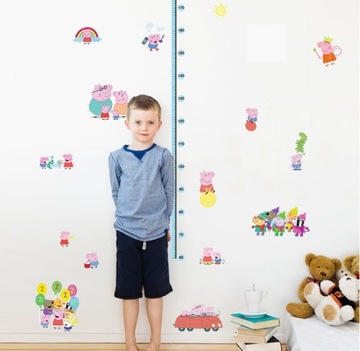Naklejki ścienne na ścianę Świnka Peppa 6 wzorów