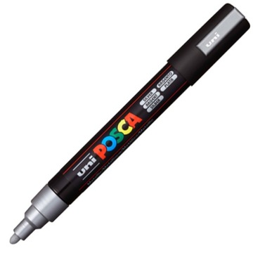 Marker Uni z farbą POSCA PC-5M Srebrny1,8-2,5mm