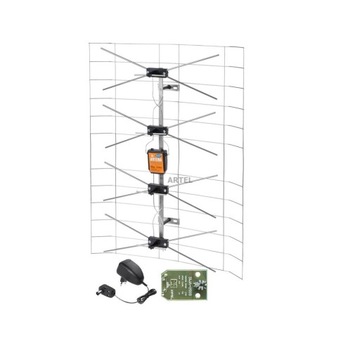 Antena zewnętrzna zasilacz+wzmacniacz siatka DVBT