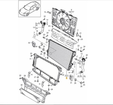 Водяной радиатор Porsche Panamera NISSENS