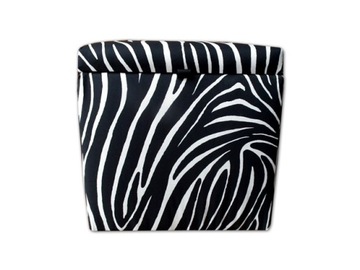 Pufa 40x40 OTWIERANA ZEBRA czarno biała zwierzęce