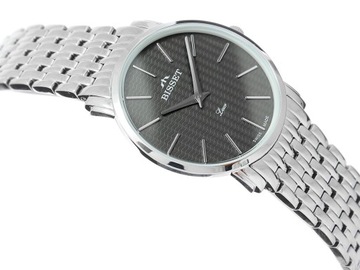 Szwajcarski zegarek damski BISSET stalowy srebrny