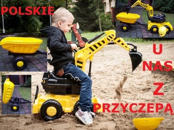 POLSKIE WIELKIE KOPARKI +PRZYCZEPKA +KASK +KLOCKI