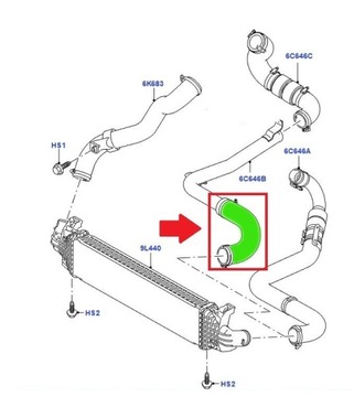 ТРУБКА ТУРБОИНТЕРКУЛЕРА FORD KUGA 2.0 1534269