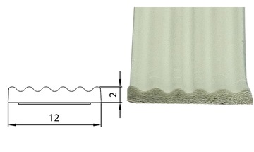 Уплотнитель дверной самоклеящийся СД-47 12х2мм Белый