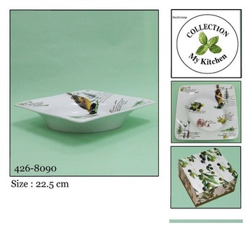Patera miska porcelana przekąski wzór oliwki