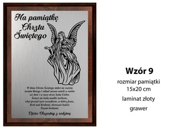Prezent na chrzest święty Pamiątka chrztu grawer