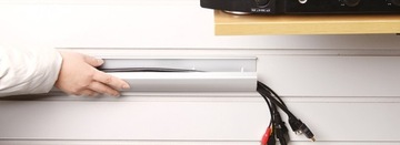 МАСКИВНАЯ ПОЛОСКА ДЛЯ КАБЕЛЕЙ 75 СМ АЛЮМИНИЕВАЯ КРЫШКА БЕЛАЯ MACLEAN MC-693W